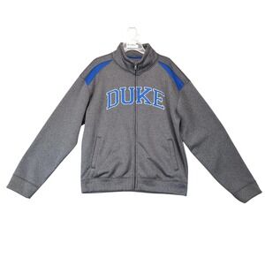 Duke Blue Devils Gray Track Jacket Mens M NCAA Embroidered Campus Drive Sports